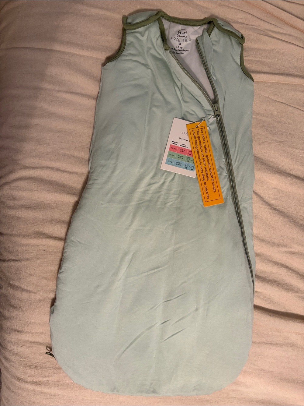 NWT cozy seal Sleeveless Light Mint Green Sleep Dress